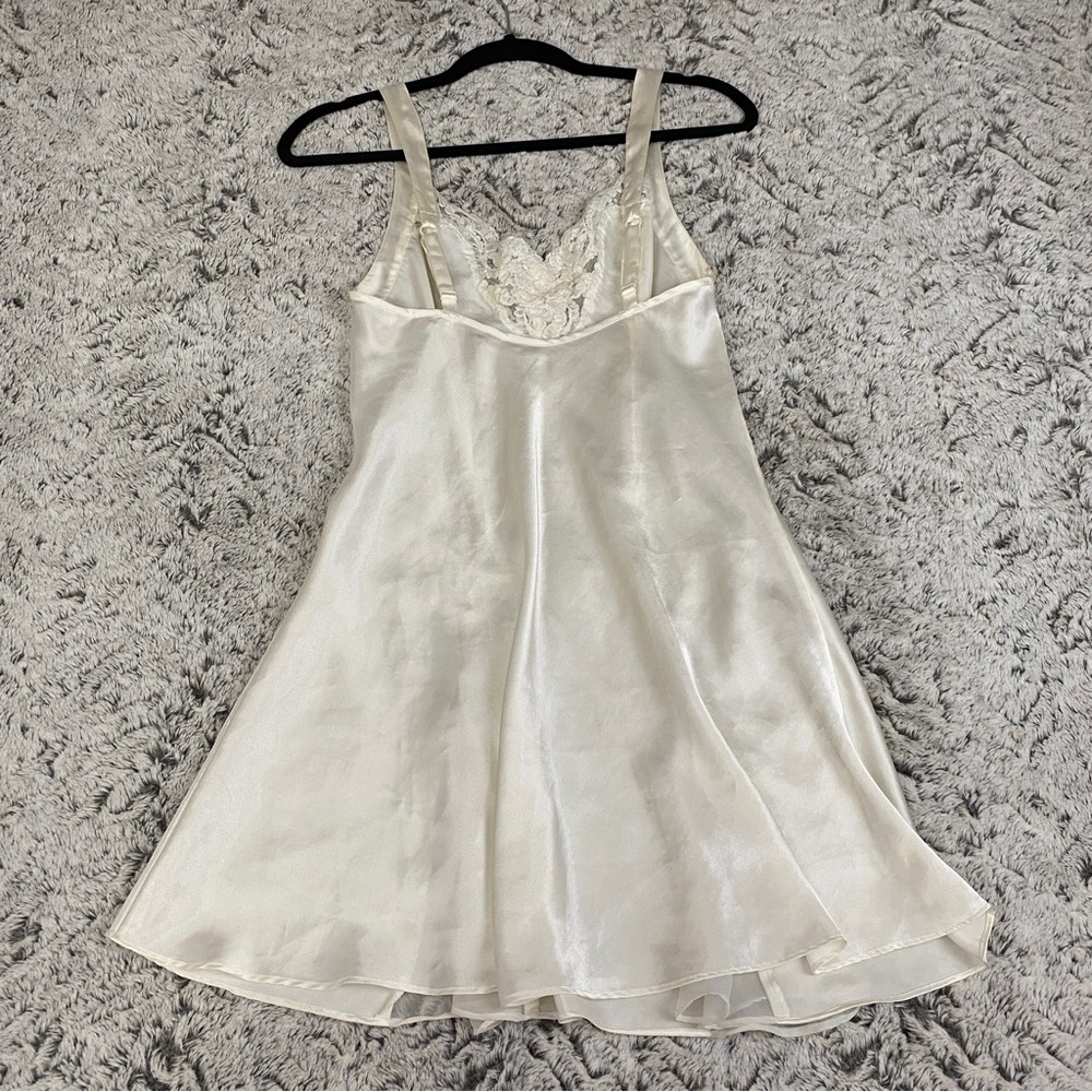 Vintage VS Bridal Lace Ivory Lingerie Wedding Victorias Secret Slip Nightie Robe - Picture 8 of 13